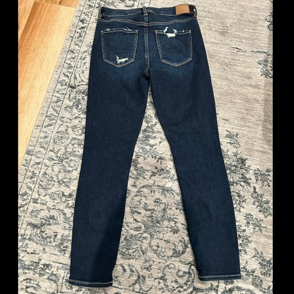 American Eagle Hi-Rise Distressed Jegging (Dark Wash) (8) - Picture 2 of 5